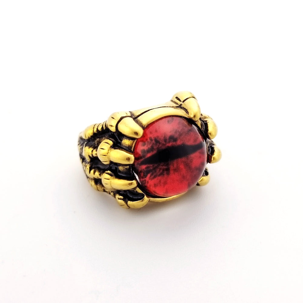 Men's Vintage Evil Eye Ring – Gothic Punk Titanium Steel Statement Jewelry