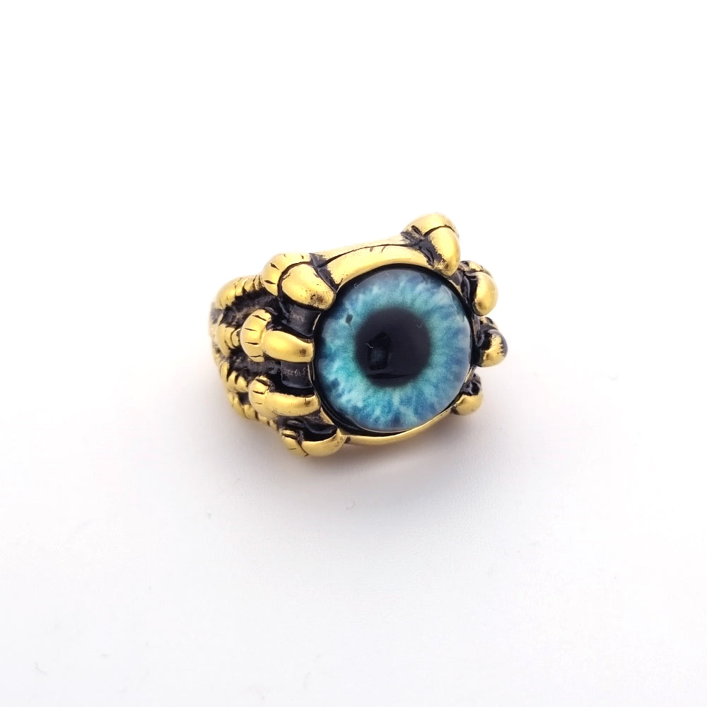 Men's Vintage Evil Eye Ring – Gothic Punk Titanium Steel Statement Jewelry